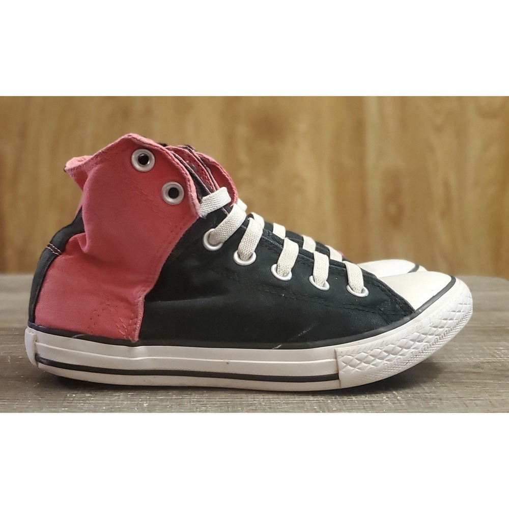 Converse All Star‎ No Time To Lace Sneakers Youth Size 3 Black Pink